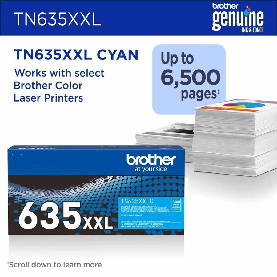 Brother Original Super High Yield Laser Toner Cartridge - Cyan - 1 Each - 6500 pages