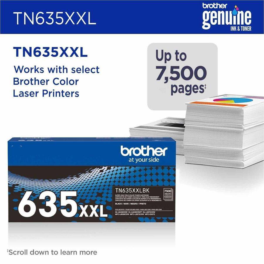 Brother Original Super High Yield Laser Toner Cartridge - Black - 1 Each - 7,500 pages