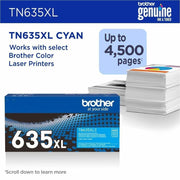 Brother Original High Yield Laser Toner Cartridge - Cyan - 1 Each - 4500 pages