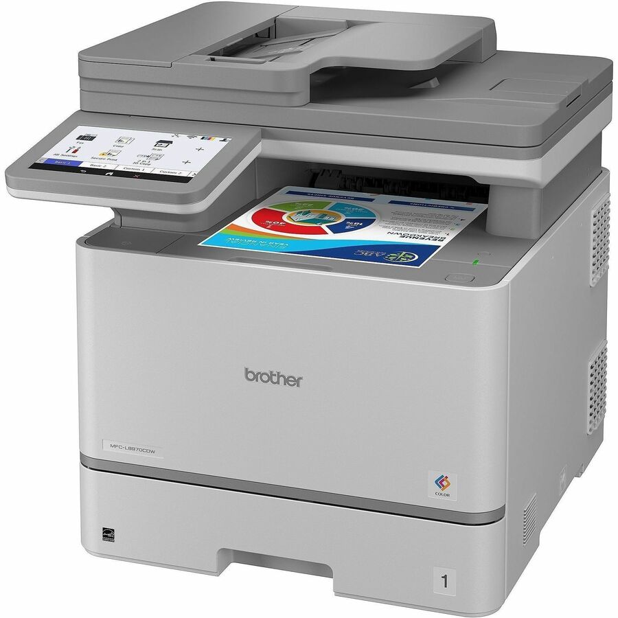 Copier/Printer/Scanner - 33 ppm Mono/33 ppm Color Print - 2400 x 600 dpi Print - Automatic Duplex Print - Gigabit Ethernet - Wireless LAN - Apple AirPrint, Mopria, Brother Mobile Connect, Wi-Fi Direct - USB