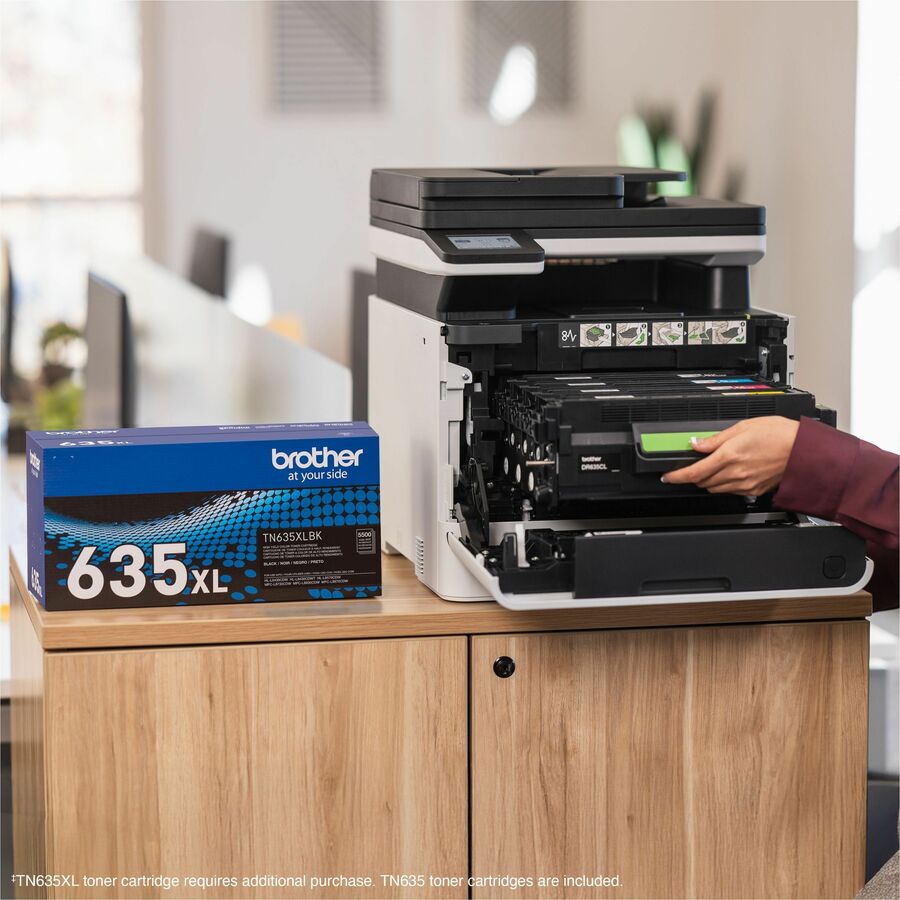 Copier/Printer/Scanner - 33 ppm Mono/33 ppm Color Print - 2400 x 600 dpi Print - Automatic Duplex Print - Gigabit Ethernet - Wireless LAN - Apple AirPrint, Mopria, Brother Mobile Connect, Wi-Fi Direct - USB