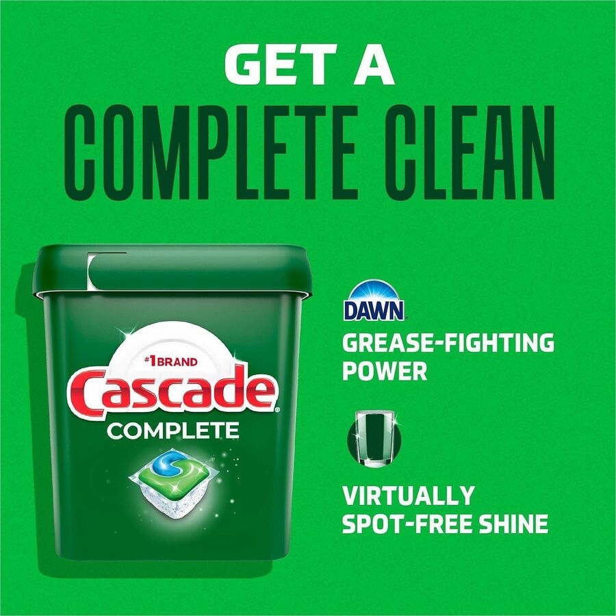 Cascade Professional Complete ActionPacs, Fresh Scent, Powder, Green, 4 Packs per Carton, 30 Cartons