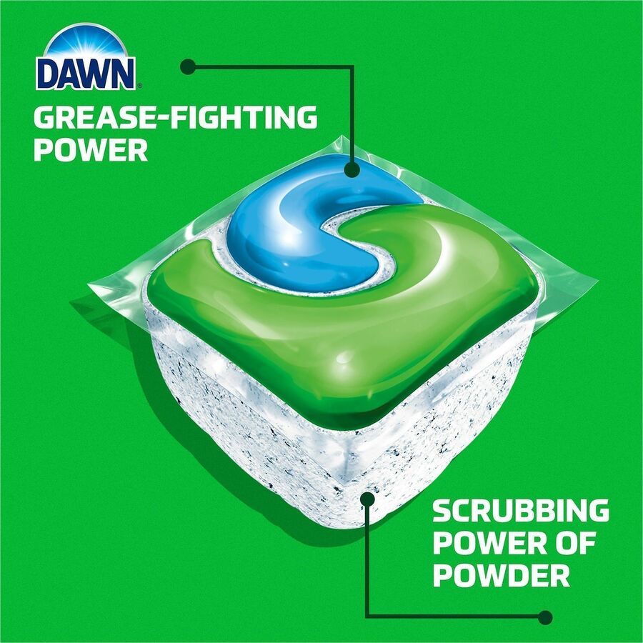 Cascade Professional Complete ActionPacs, Fresh Scent, Powder, Green, 4 Packs per Carton, 30 Cartons