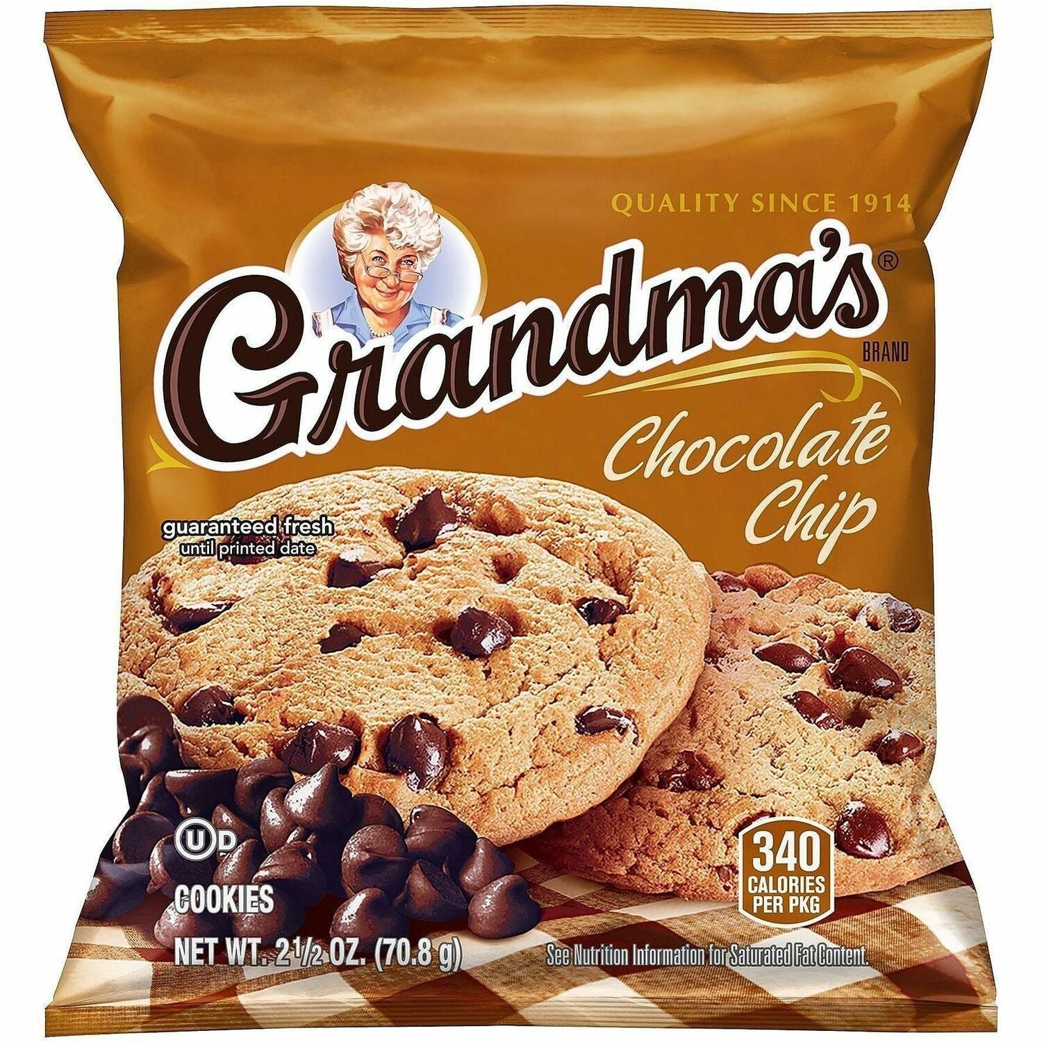 Chocolate Chip - 2.50 oz - 60/Pack - 1 Carton