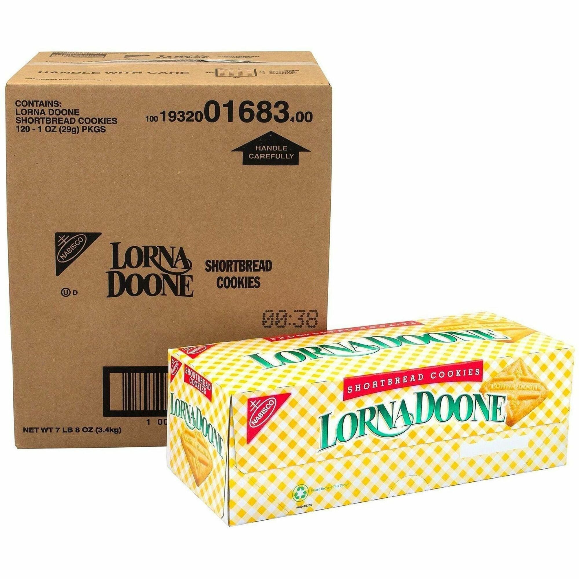 Lorna Doone Shortbread Cookies - Trans Fat Free, Cholesterol-free - Shortbread, Butter - 1 oz - 120/Bag - 1 Carton