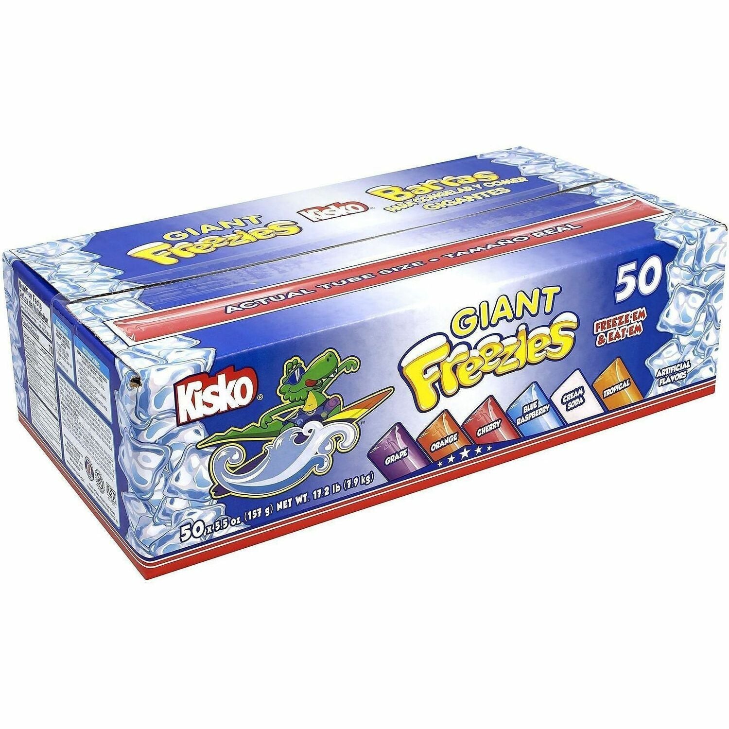 5.50 oz - Grape, Orange, Cherry, Blue Raspberry, Cream Soda, Tropical - 1 Carton