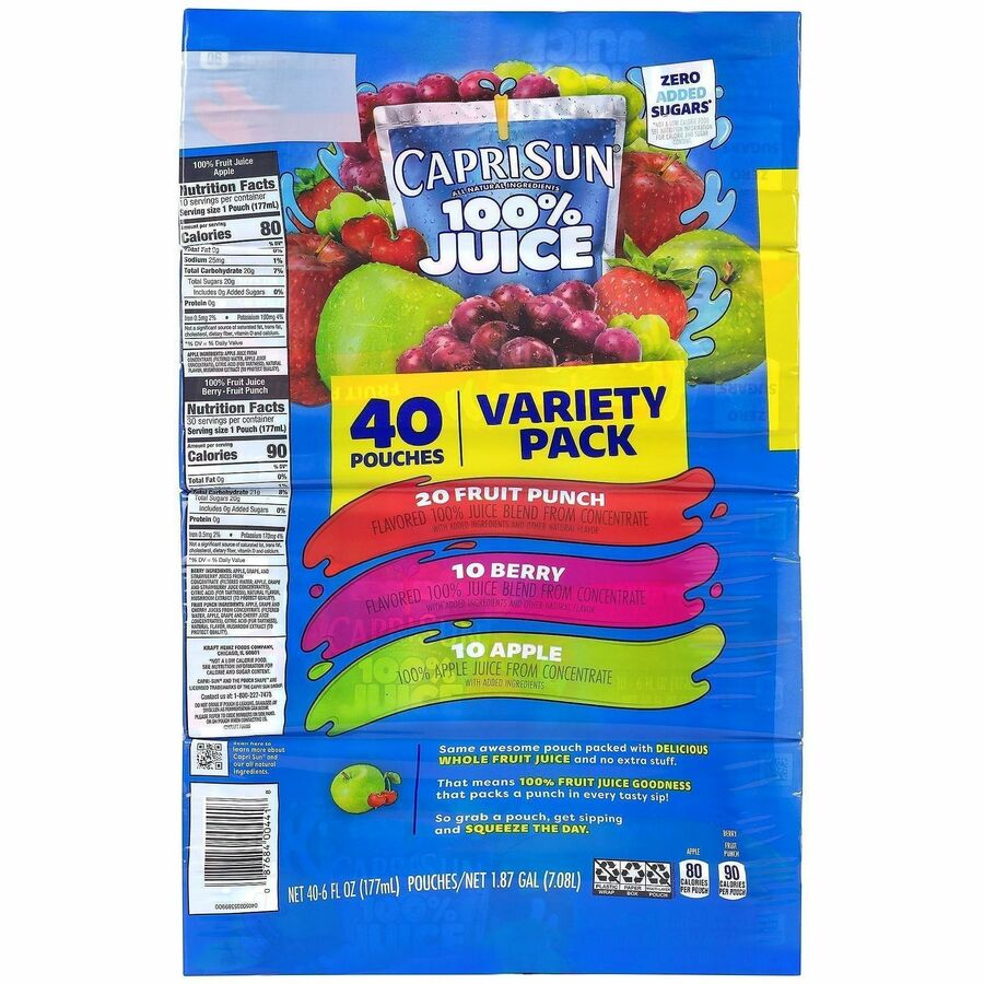 Fruit Punch, Apple, Berry - 1 Carton