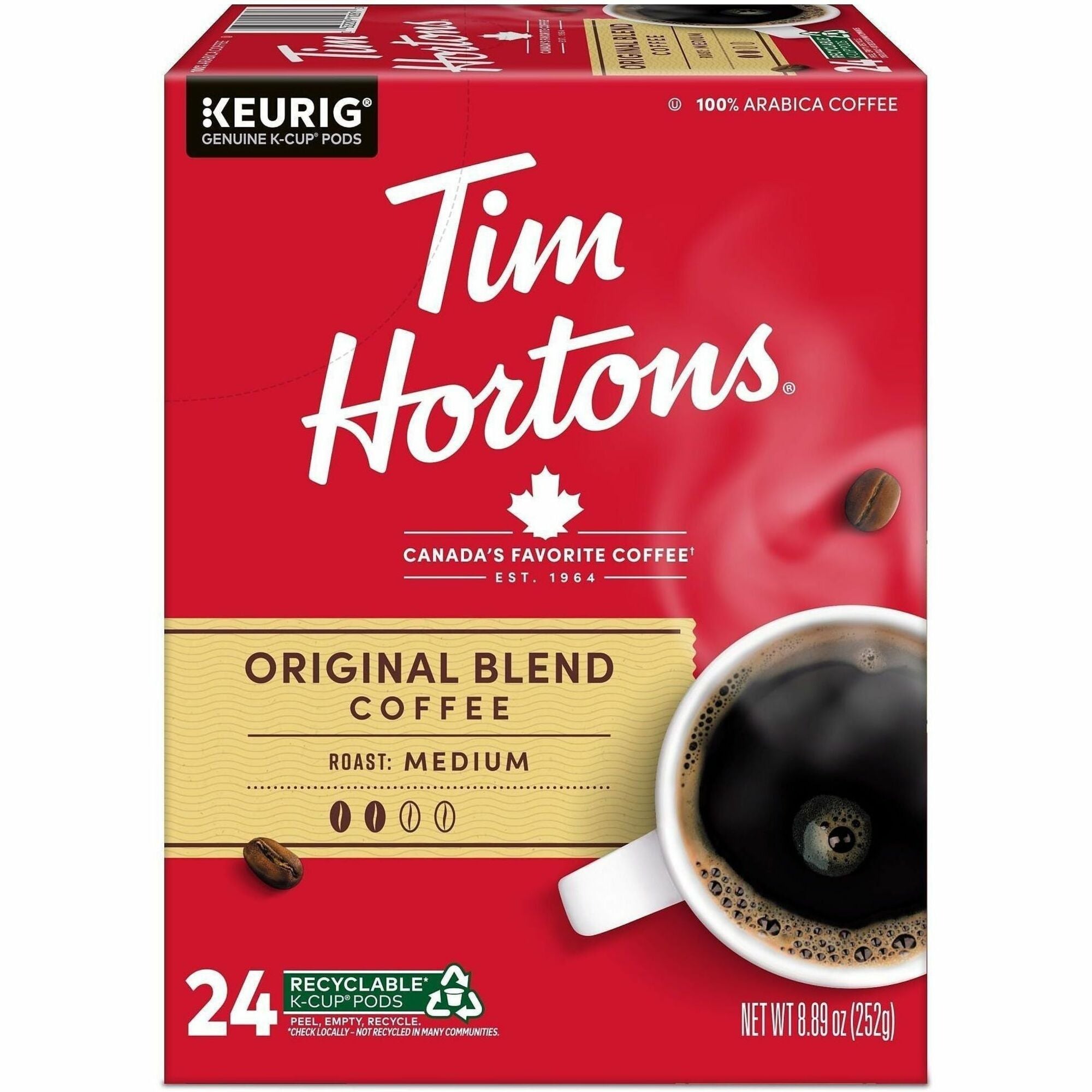 Medium - 0.4 oz - 24 K-Cup - K-Cup, Pod - Original Blend - Kosher - 4 / Carton