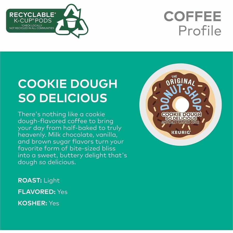 Light - 24 K-Cup - K-Cup, Pod - Cookie Dough So Delicious - Kosher - 4 / Carton
