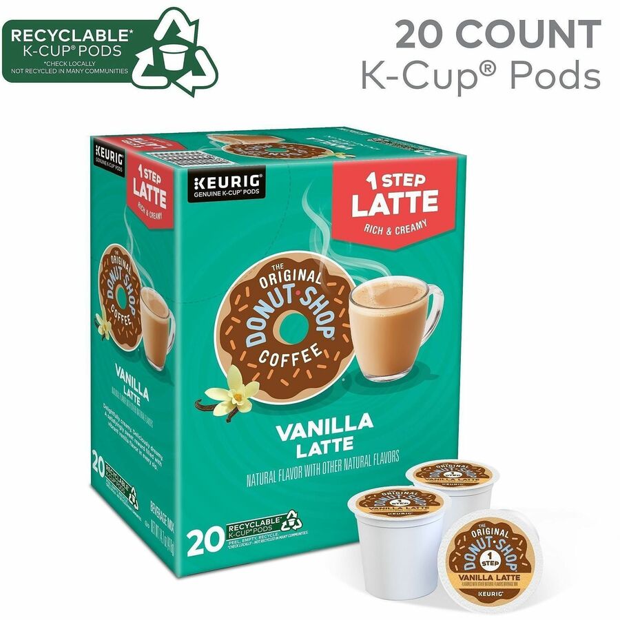 Diedrich K-Cup TODS 1-Step Latte K-Cups - 20 K-Cup - K-Cup - Columbian, Vanilla - 20 / Carton
