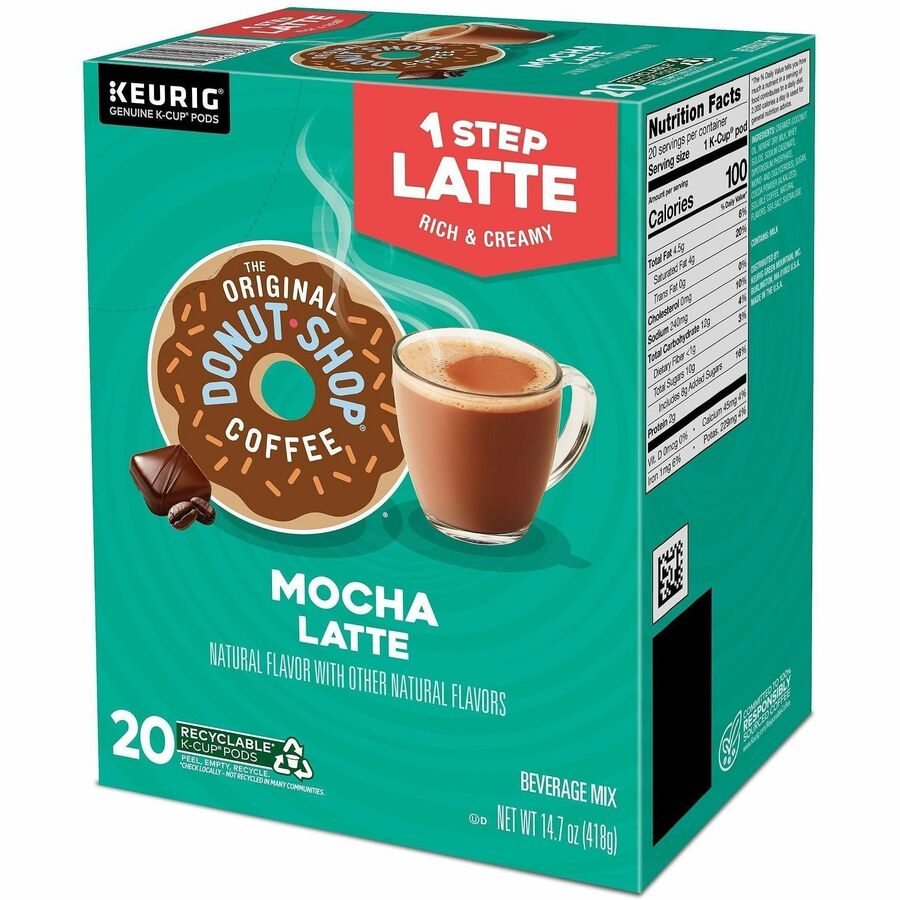 Diedrich K-Cup TODS 1-Step Latte K-Cups - 20 K-Cup - K-Cup - Columbian, Mocha - Kosher - 20/Box - 4 / Carton