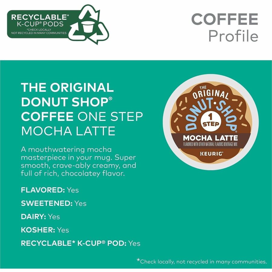 Diedrich K-Cup TODS 1-Step Latte K-Cups - 20 K-Cup - K-Cup - Columbian, Mocha - Kosher - 20/Box - 4 / Carton