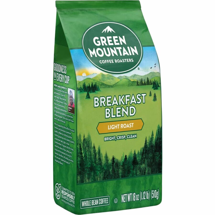 Light - Whole Bean, Bag - Breakfast Blend - Kosher - 6 / Carton