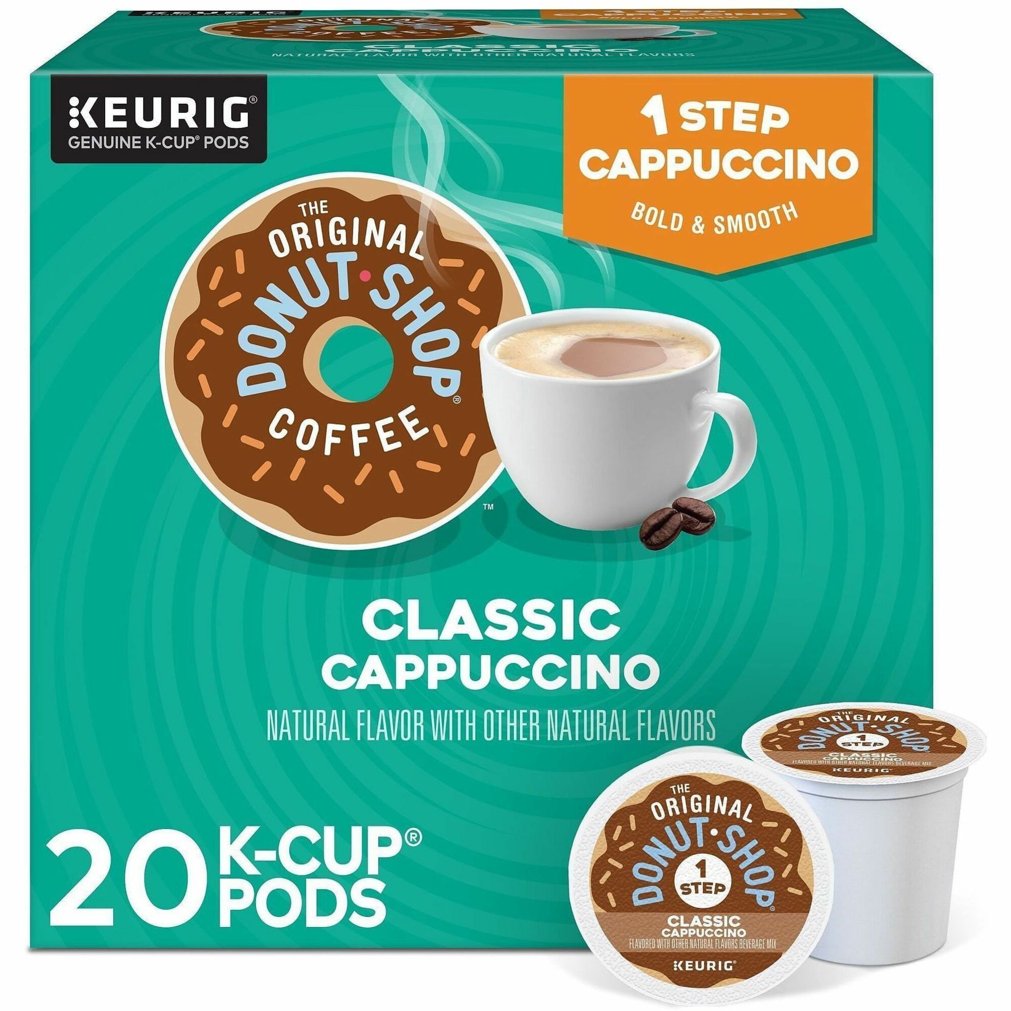 Dark - 0.7 oz - 20 K-Cup - K-Cup - Cappuccino, Classic - Kosher - 4 / Carton