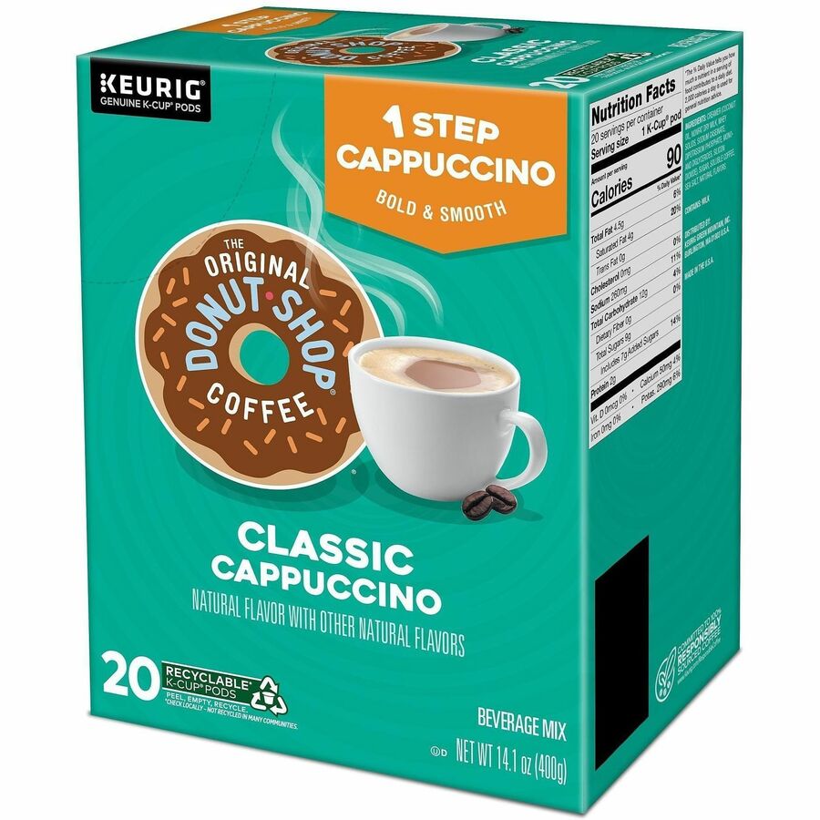Dark - 0.7 oz - 20 K-Cup - K-Cup - Cappuccino, Classic - Kosher - 4 / Carton