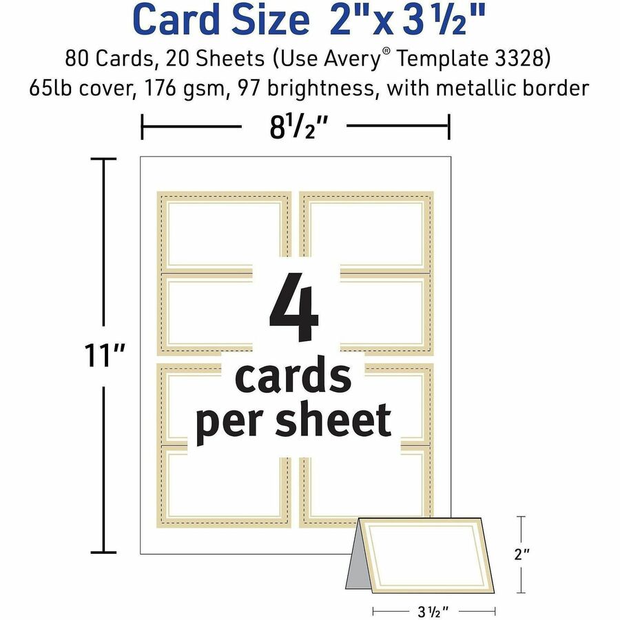 Avery Tent Card