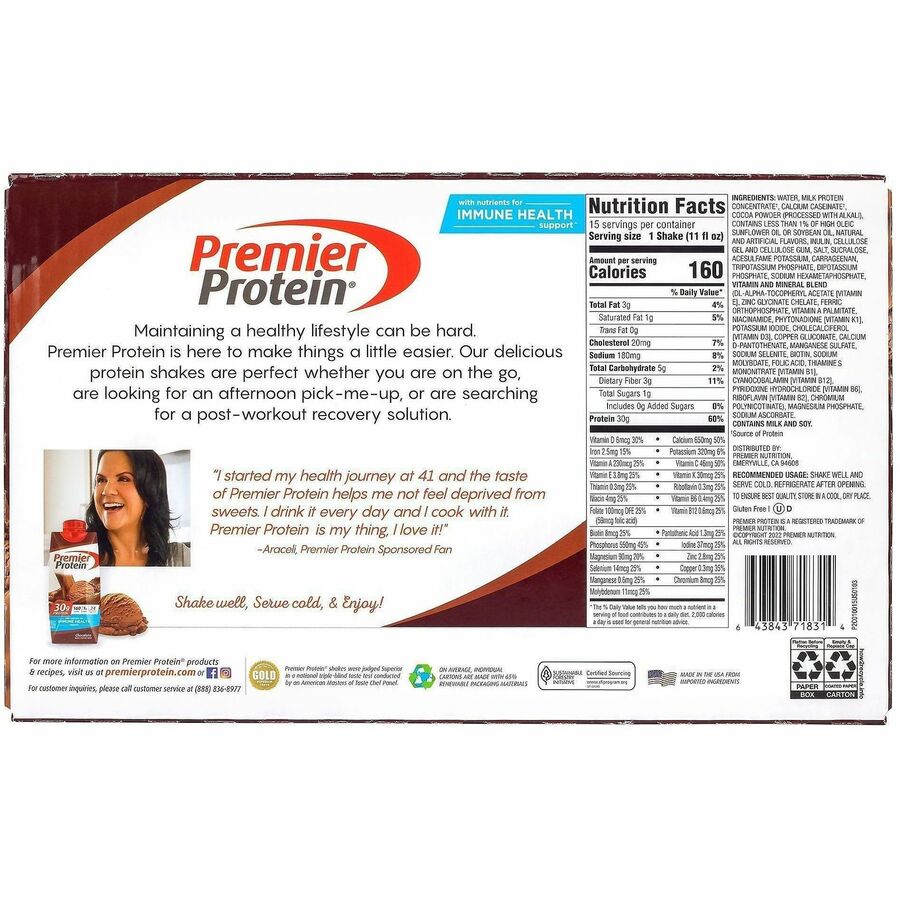 11 fl oz (325 mL) - Chocolate - 15/Bag - 1 Carton