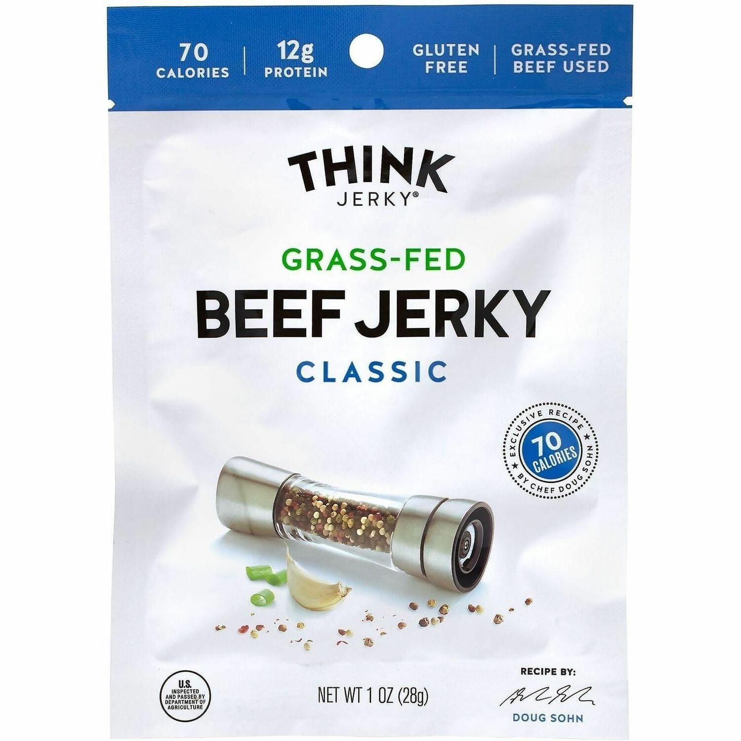 Individually Wrapped, Gluten-free, Dairy-free, Egg-free, Tree-nut Free, Wheat-free, Soy-free - Beef, Classic - 1 oz - 12/Bag - 1 Carton
