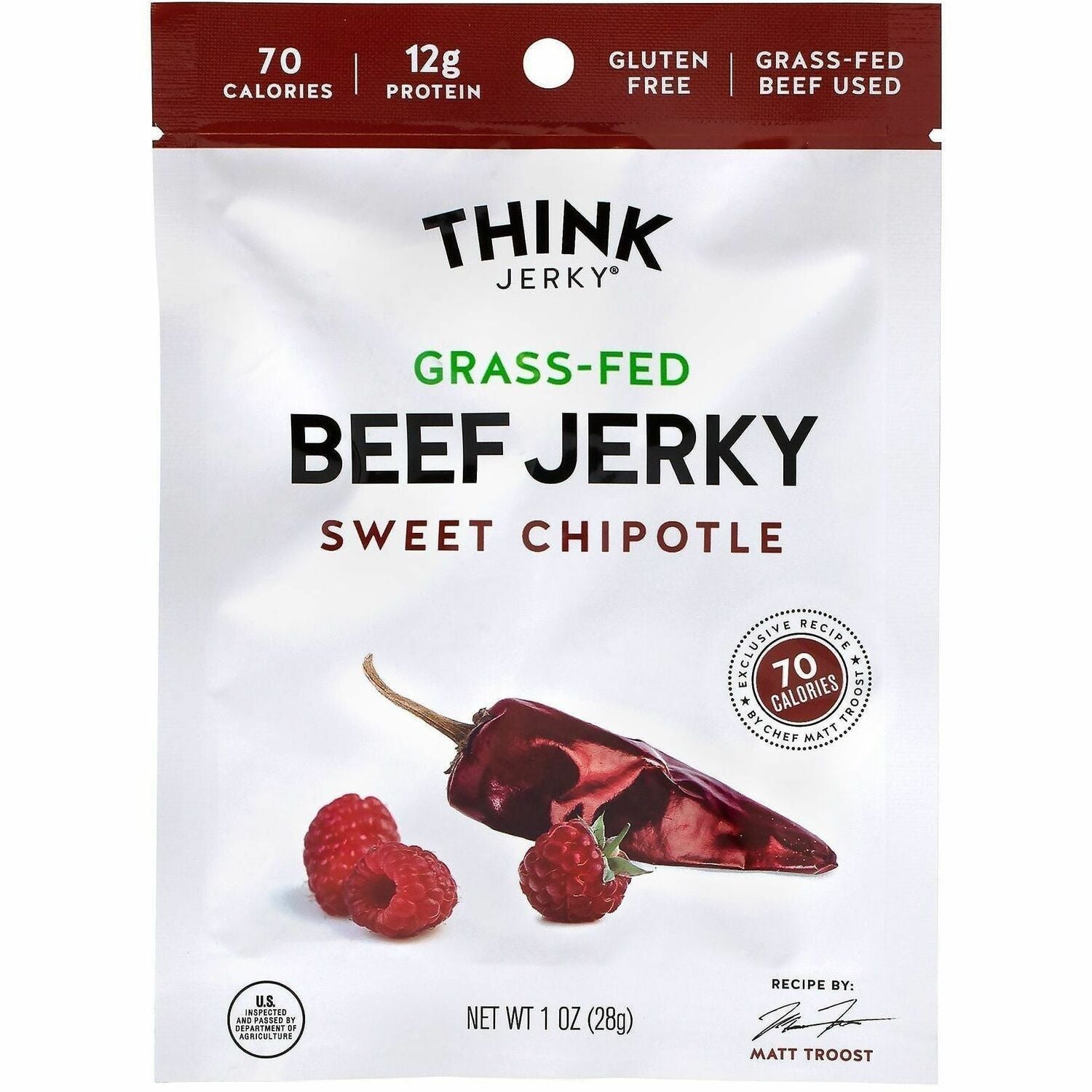 Sweet Chipotle, Beef - 1 oz - 12/Bag - 1 Carton