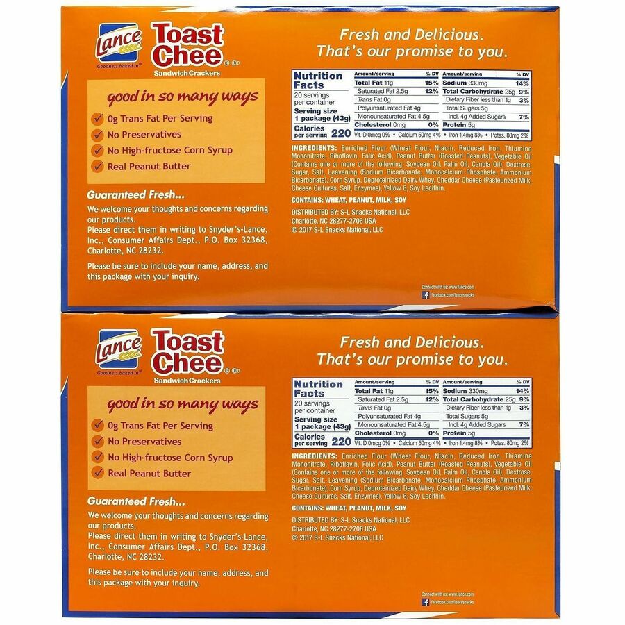 Individually Wrapped - Peanut Butter - 1.50 oz - 40/Bag - 1 Carton