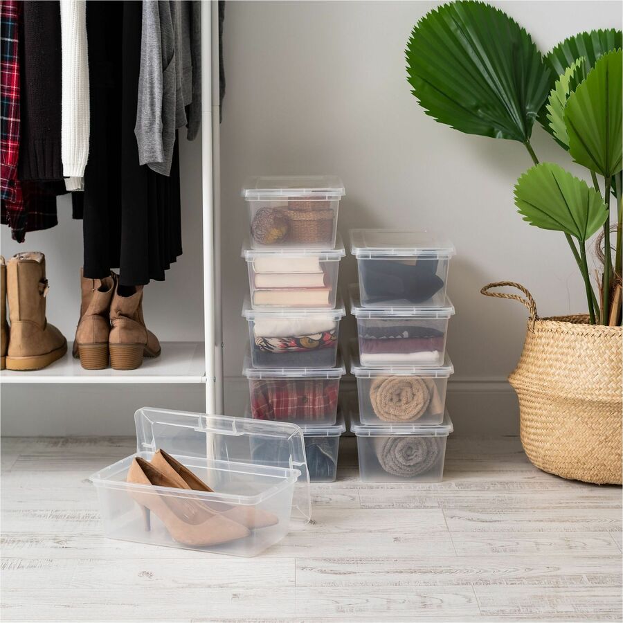 External Dimensions: 14.3" Length x 8.3" Width x 4.9" Height - 1.50 gal - Lid Closure - Stackable - For Toy, School Supplies - 1 Each