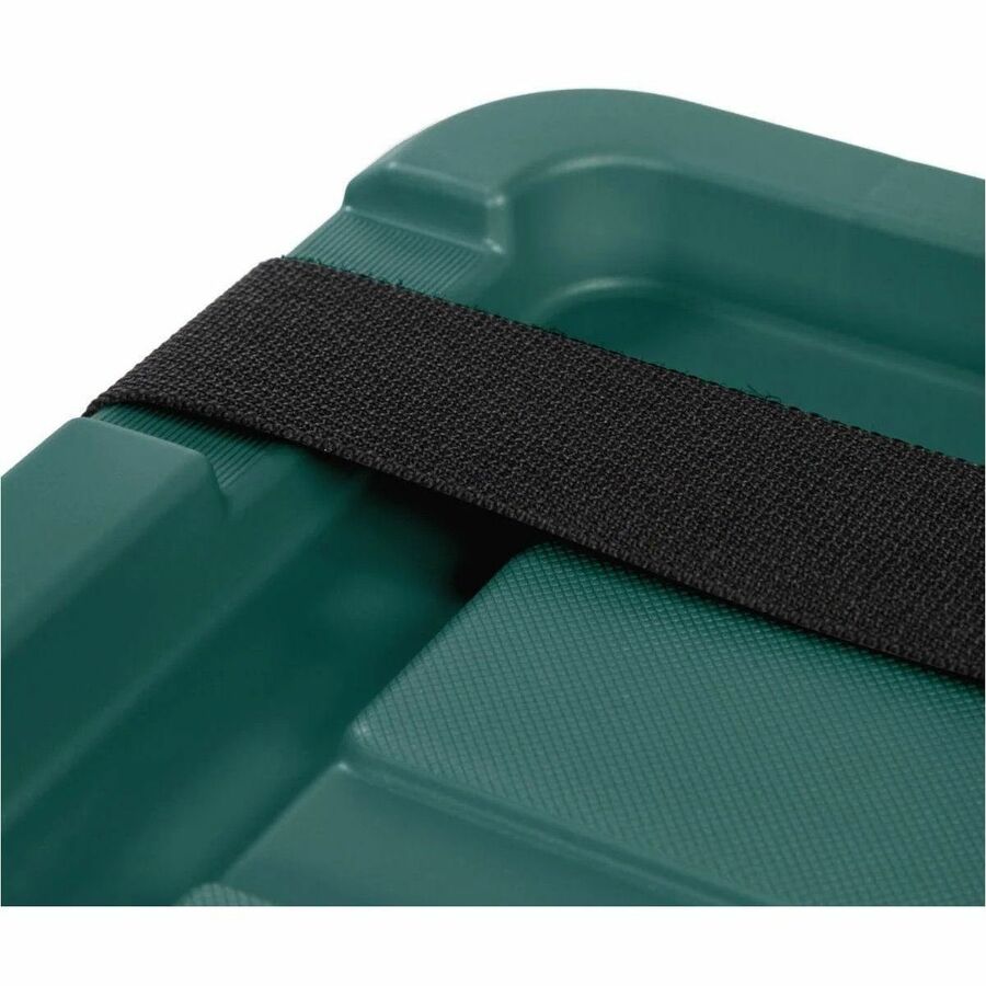 Internal Dimensions: 13.75" Length x 8.50" Width x 9.50" Height - External Dimensions: 18.1" Length x 11.6" Width x 10.4" Height - 5 gal - Lid, Buckle Closure - Heavy Duty - Stackable - Black, Green - For Shoes, Makeup - 1 Each