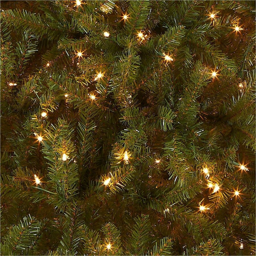 National Tree Dunhill Fir Christmas Tree, Green, 9 ft, Pre-strung Clear Lights, Hinged Branches, Sturdy Metal Stand, 1 Each
