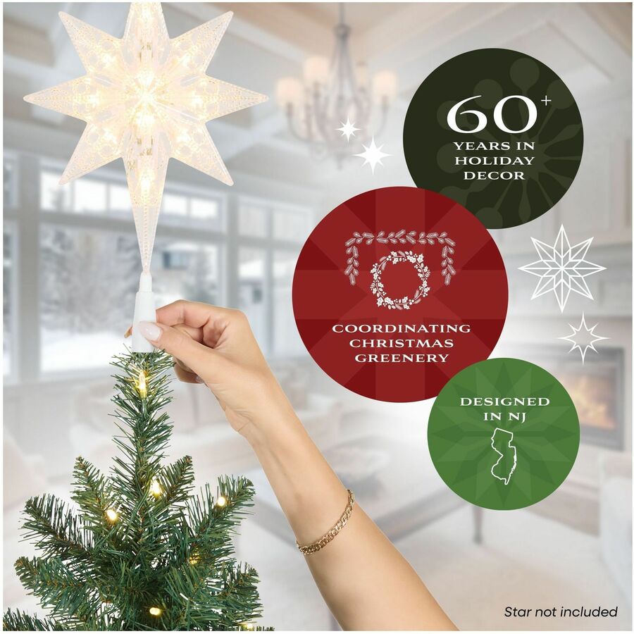National Tree Linden Spruce Christmas Tree, 6 ft, Green, Pre-Lit with 250 Warm White LED Lights, 600 Branch Tips, Includes Sturdy Metal Folding Stand, 1 Each