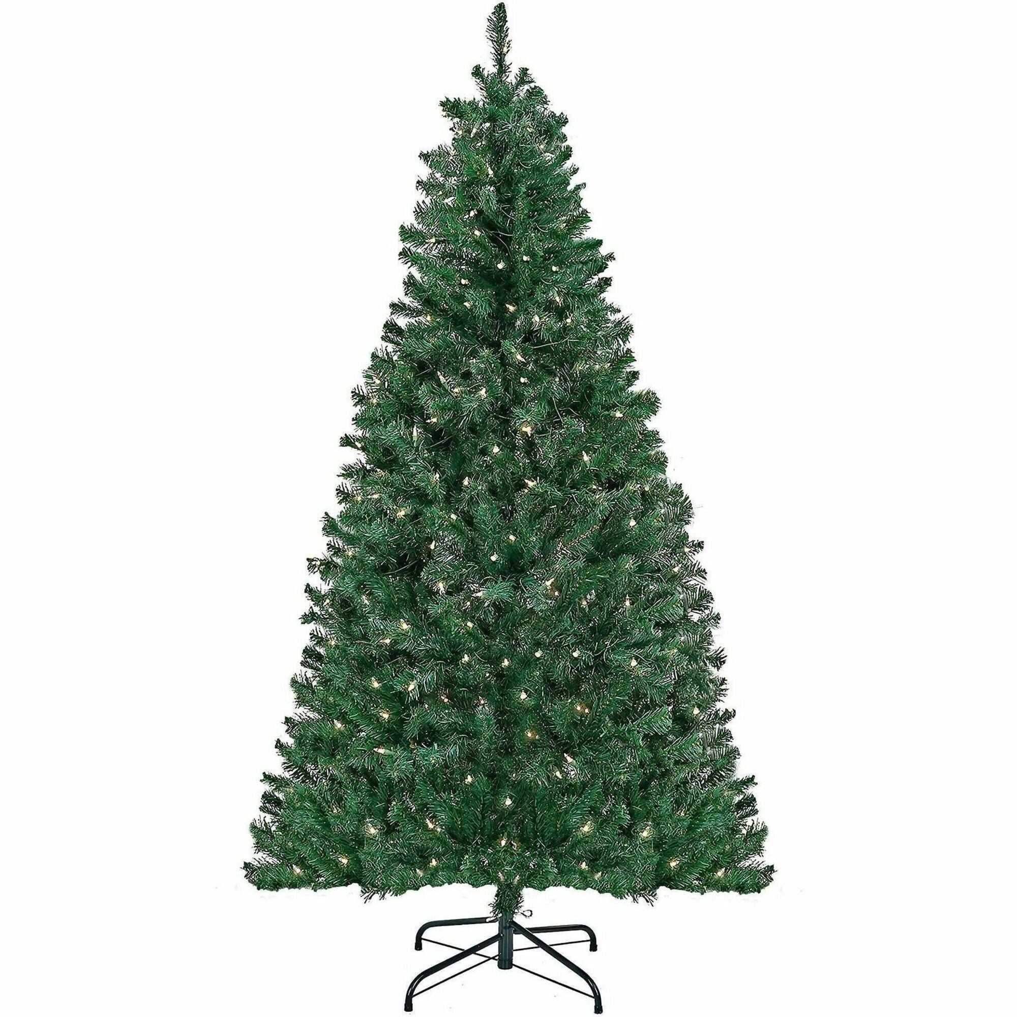 National Tree Acacia Pre-Lit Christmas Tree, 6 ft, Green, 300 Clear Lights, Includes 1 Tree with Sturdy Metal Stand