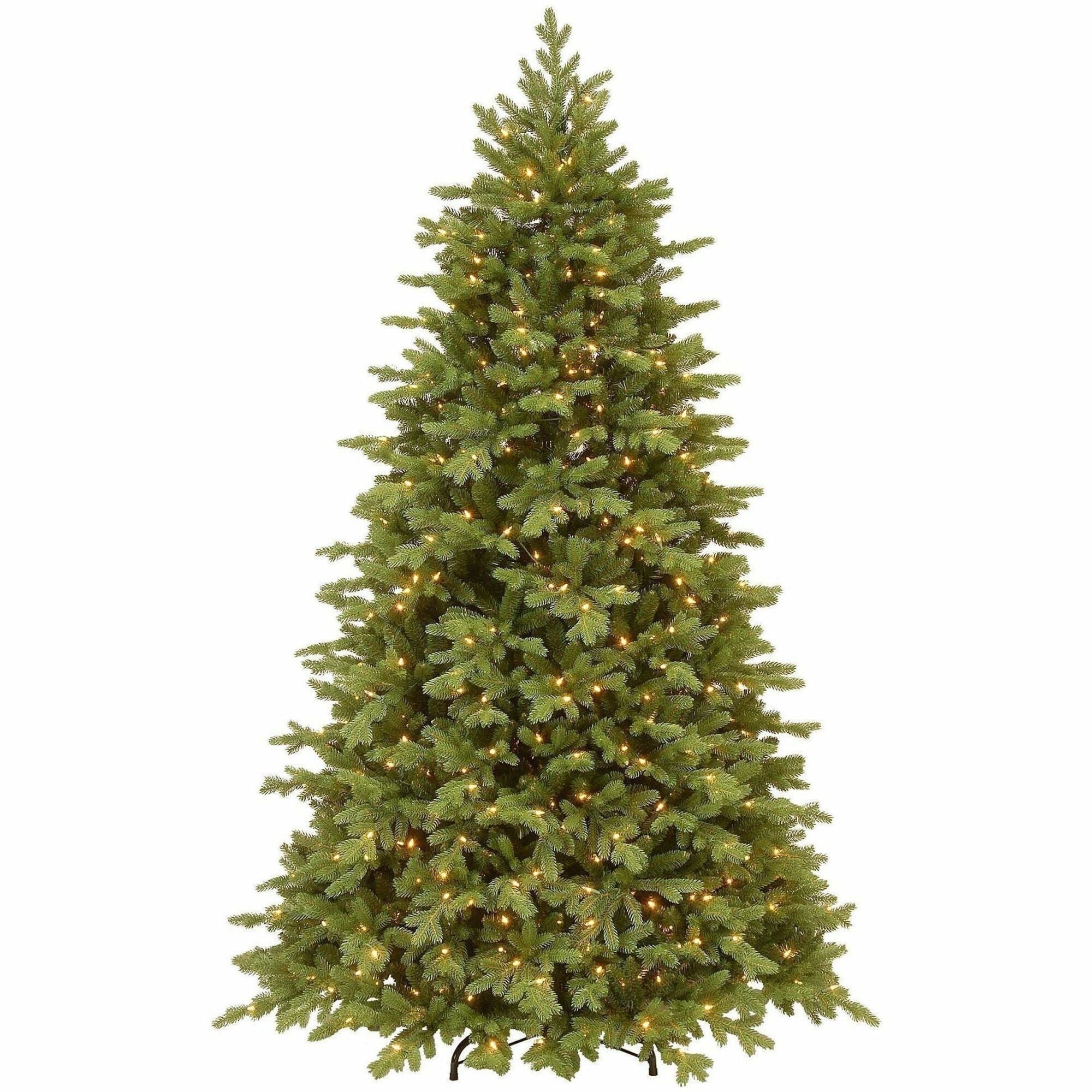 National Tree Princeton Fraser Fir Christmas Tree, 7.5 ft, Green, Pre-lit with 800 Dual-Color LED Lights, 1 Each