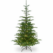 National Tree 6.5-Foot Norwegian Spruce Christmas Tree with 650 Clear Lights, Green, Includes Metal Stand, 1 Each