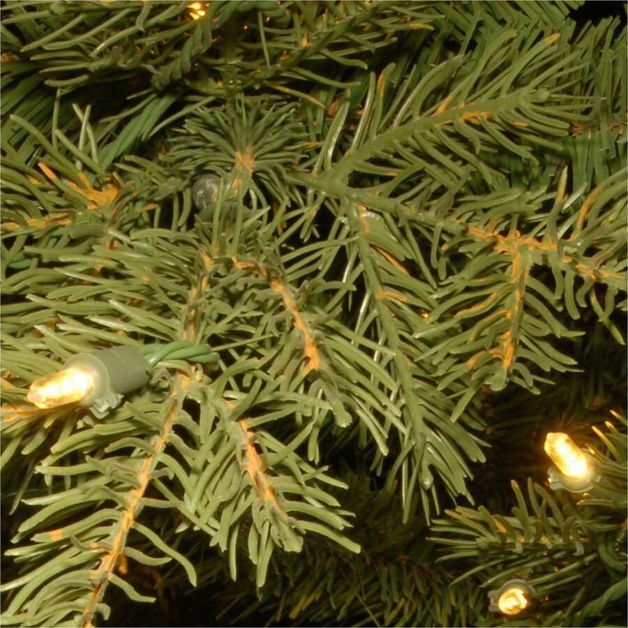 National Tree Nordic Spruce Christmas Tree, 3 ft, Green, Pre-Lit with 50 Warm White LED Lights, Includes Burlap Bag Base, 1 Each