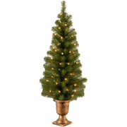 National Tree Montclair Spruce Christmas Tree, 4 ft, Green, Pre-Lit with 50 Clear Lights, Includes Decorative Urn Base, 1 Each
