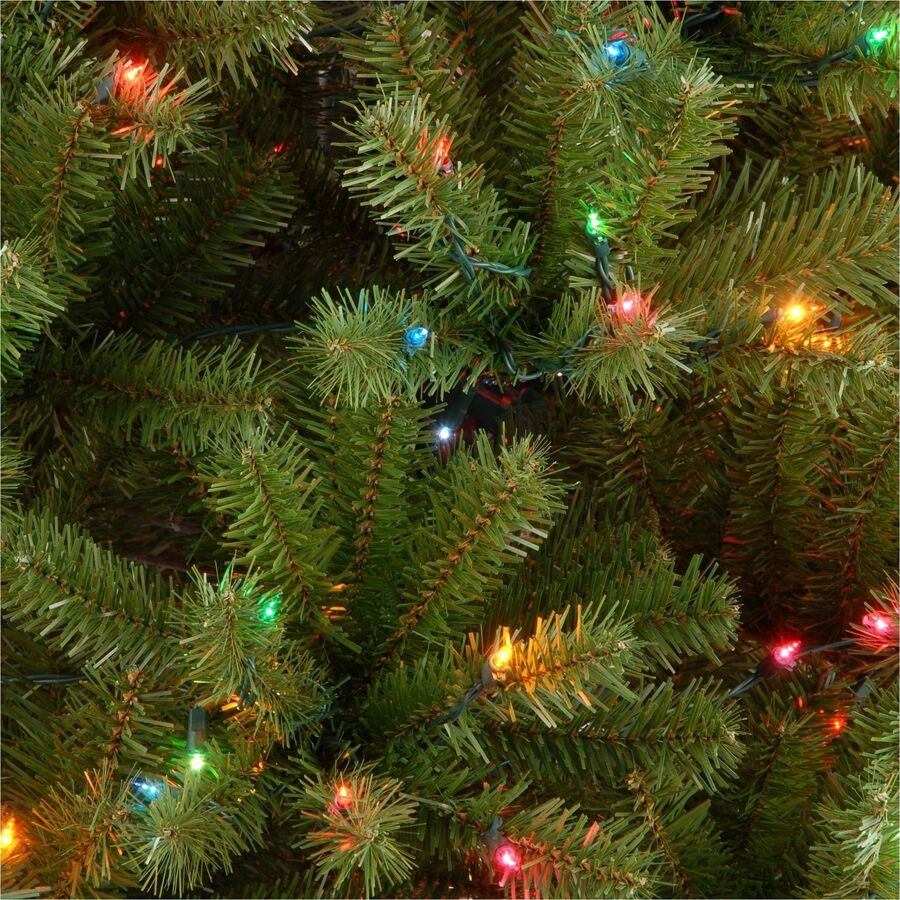 National Tree North Valley Spruce Christmas Tree, Green, 54" Height, 1 Each, Multicolor Lights, Includes Metal Stand