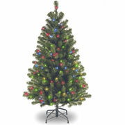 National Tree North Valley Spruce Christmas Tree, Green, 54" Height, 1 Each, Multicolor Lights, Includes Metal Stand