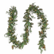 National Tree North Conway Garland, 9 ft, Green, 100 Warm White LED Lights, 1 Each