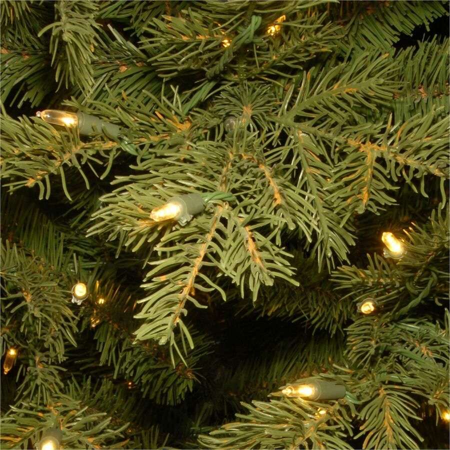 National Tree Nordic Spruce Christmas Tree, 7.5 ft, Green, 900 Clear Lights, 5,230 Branch Tips, 69" Diameter, 1 Each
