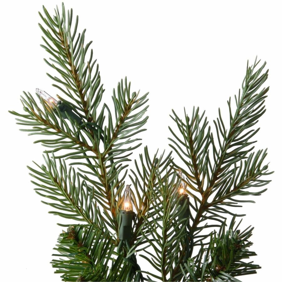 National Tree Nordic Spruce Christmas Tree, 7.5 ft, Green, 900 Clear Lights, 5,230 Branch Tips, 69" Diameter, 1 Each