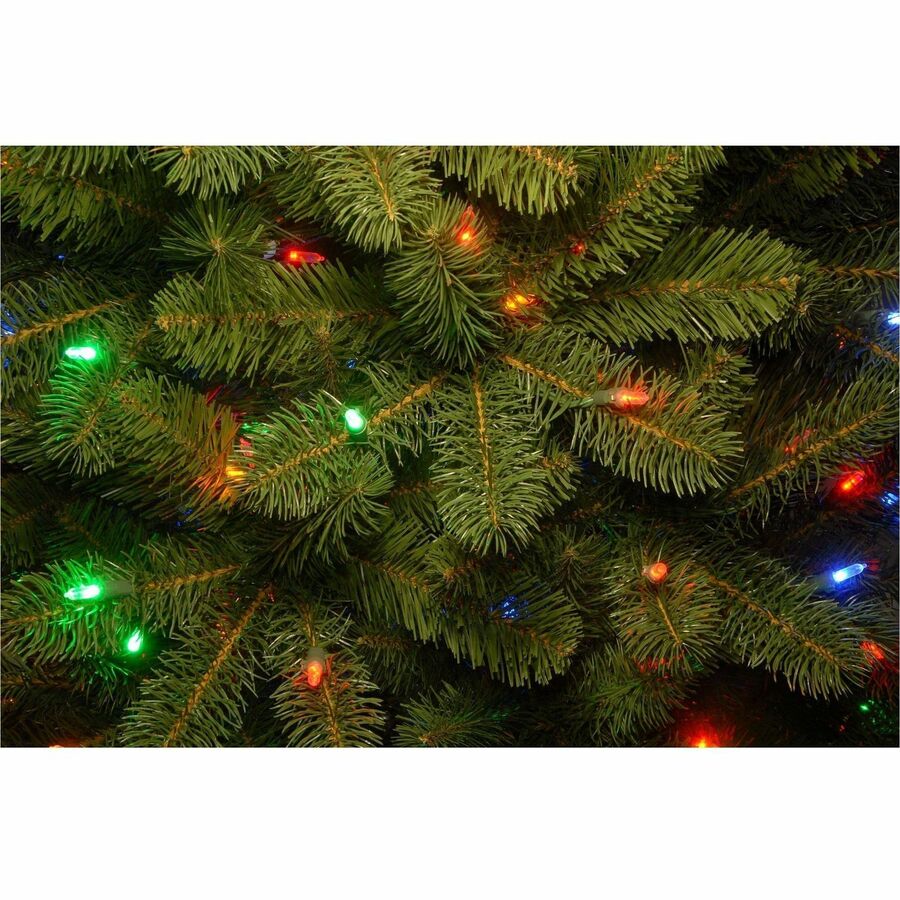 National Tree Downswept Douglas Fir Christmas Tree, Green, 78" Height x 49" Width, 1 Each, 750 Dual Color LED Lights, Includes Sturdy Folding Metal Stand and Foot Pedal Switch