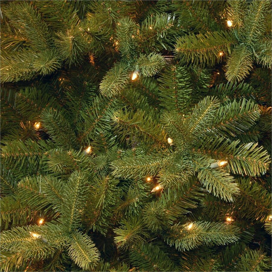 National Tree Downswept Douglas Fir Christmas Tree, Green, 78" Height x 49" Width, 1 Each, 750 Dual Color LED Lights, Includes Sturdy Folding Metal Stand and Foot Pedal Switch