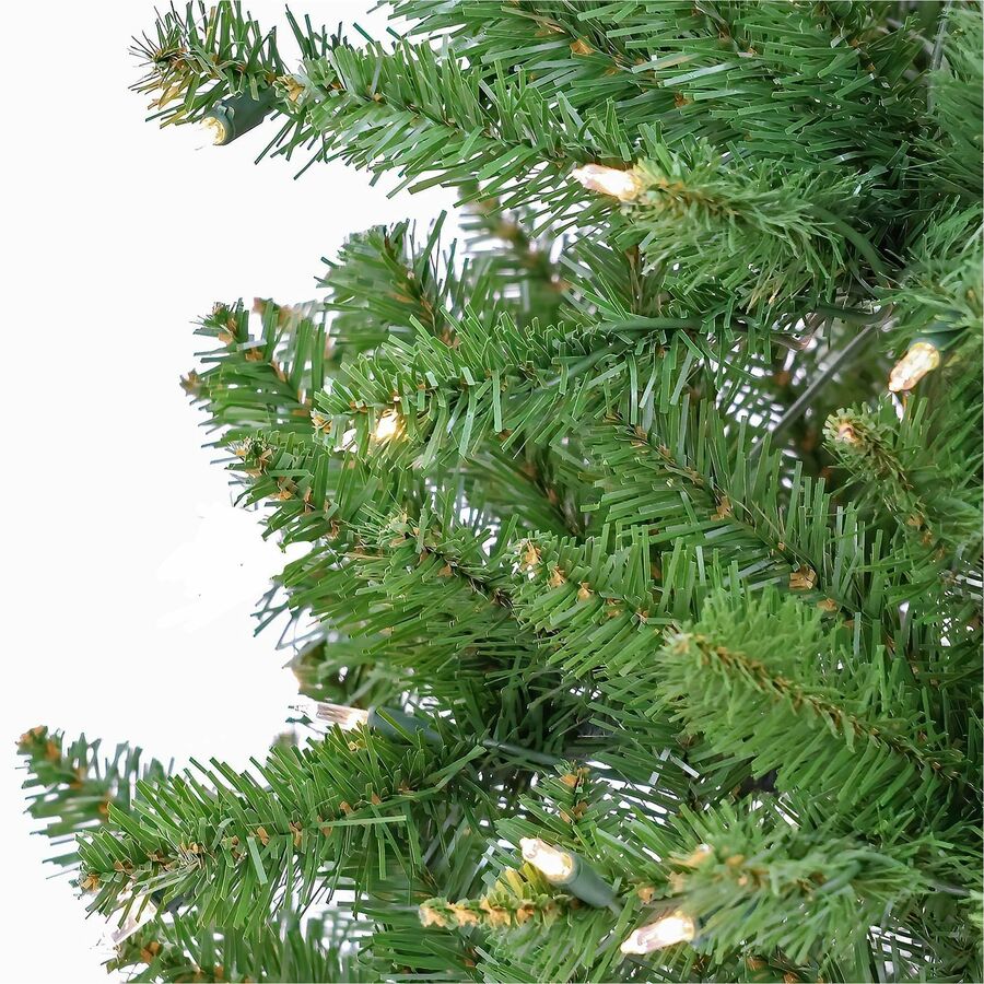 National Tree Kingswood Fir Slim Pencil Christmas Tree, Green, 54" Height x 24" Width, Pre-strung Clear Lights, Includes 1 Tree with Sturdy Metal Stand, Spare Bulbs and Fuses