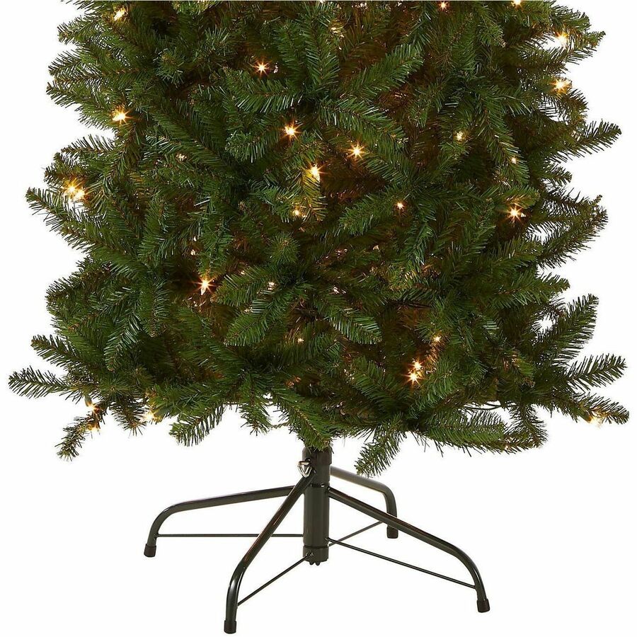 National Tree Kingswood Fir Slim Pencil Christmas Tree, Green, 78" Height x 28" Width, Pre-strung Clear Lights, Includes Sturdy Metal Stand, 1 Each