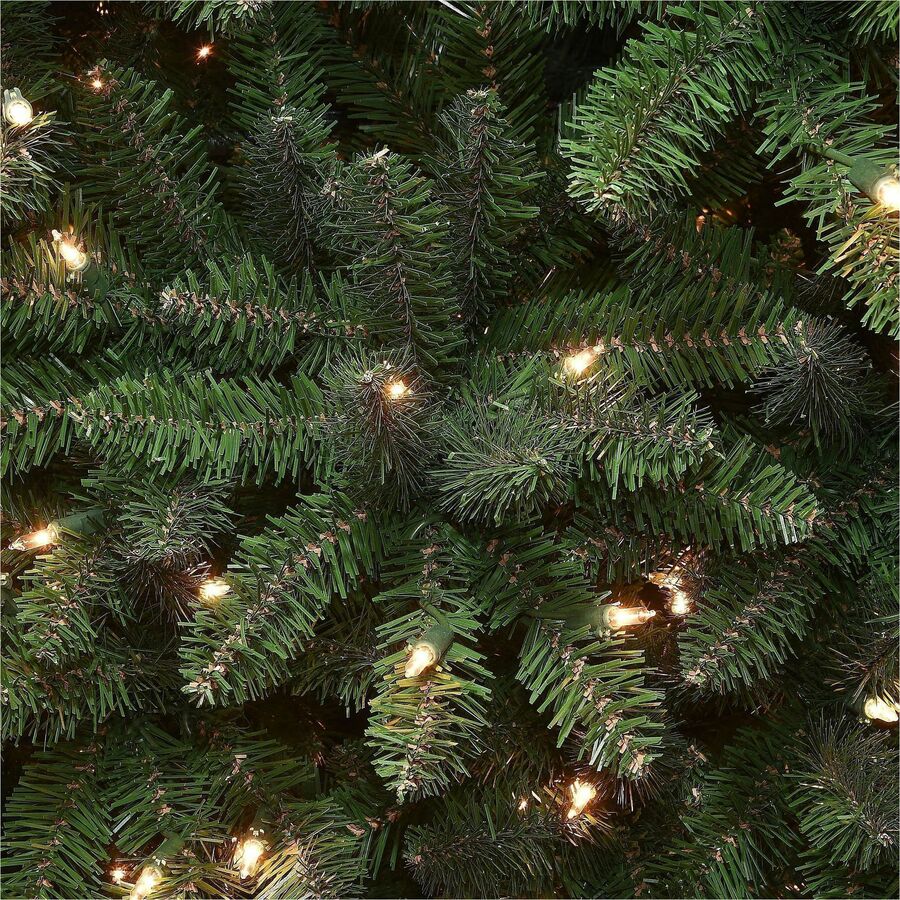 National Tree Kingswood Fir Slim Pencil Christmas Tree, 7 ft, Green, Pre-strung Clear Lights, Includes Sturdy Metal Stand, 1 Each