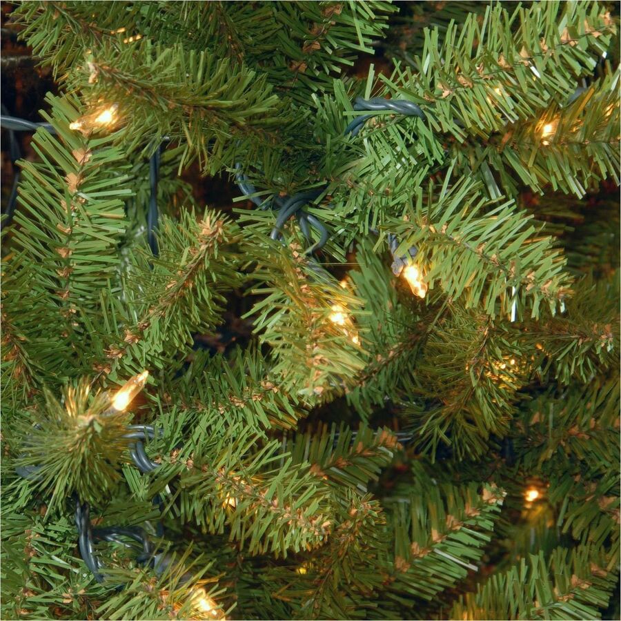 National Tree Kingswood Fir Slim Pencil Christmas Tree, 7 ft, Green, Pre-strung Clear Lights, Includes Sturdy Metal Stand, 1 Each