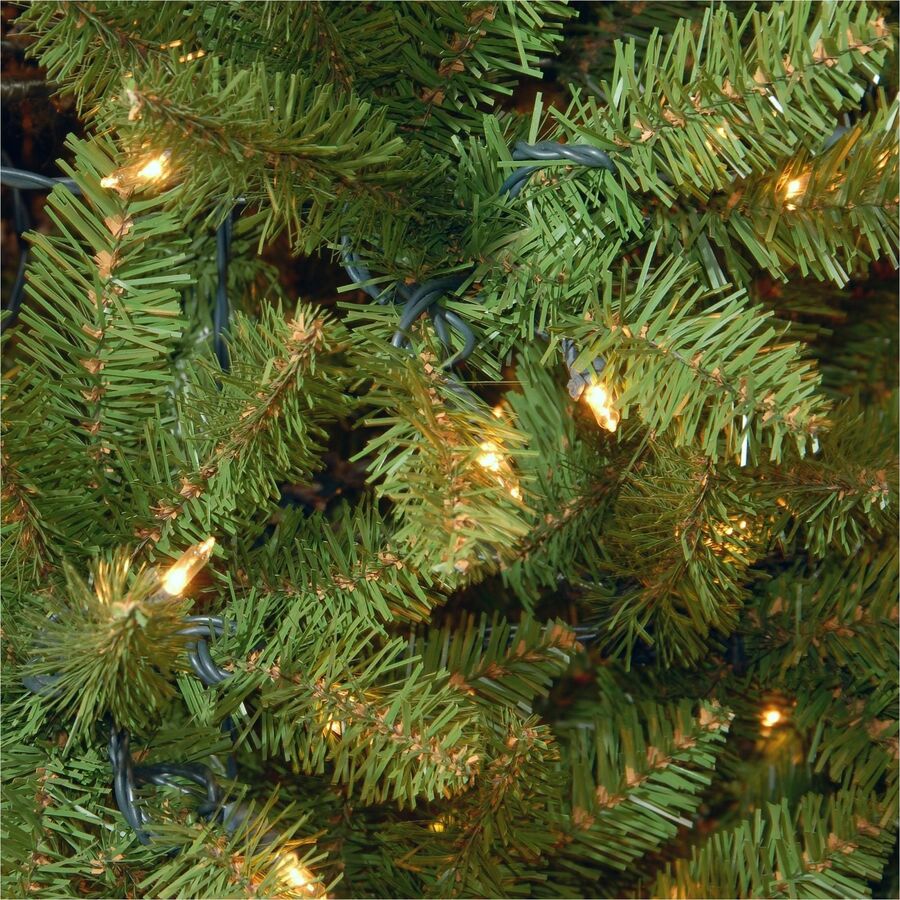 National Tree Kingswood Fir Slim Pencil Christmas Tree, 7 ft, Green, Pre-strung Clear Lights, Includes Sturdy Metal Stand, 1 Each