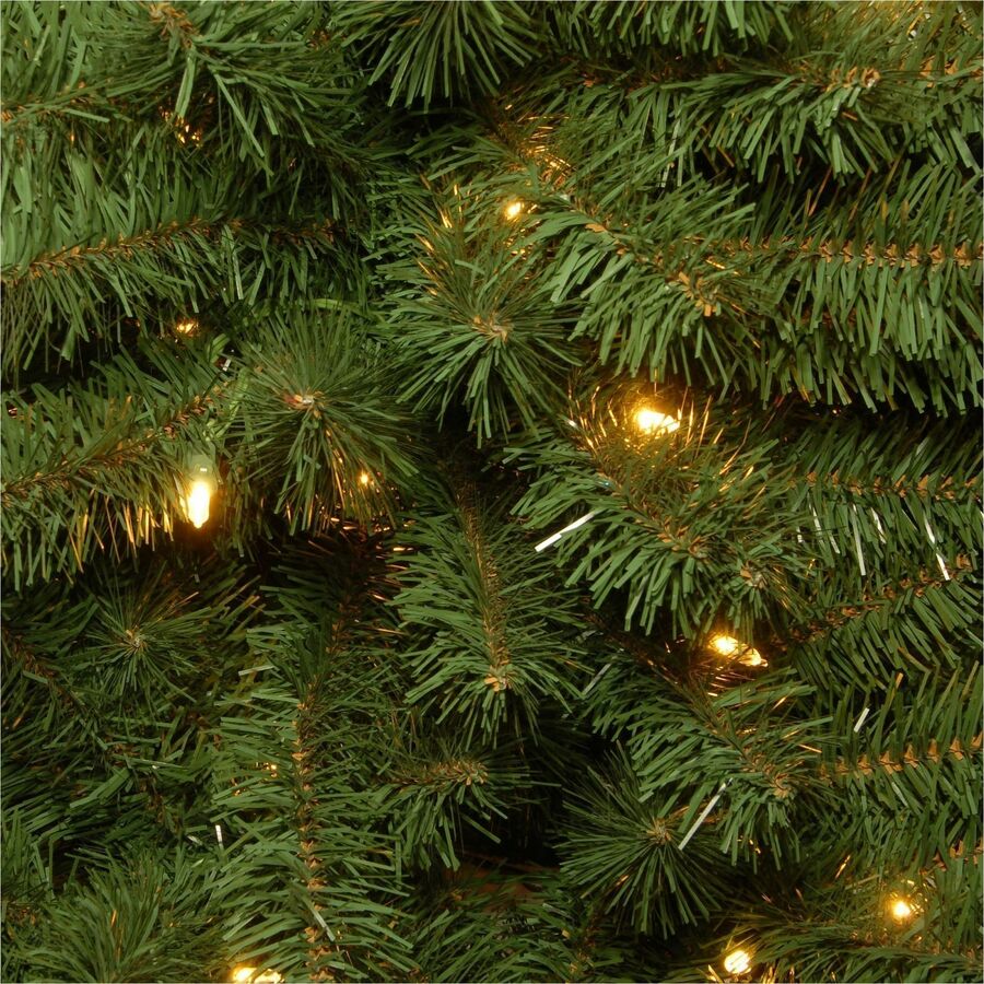 National Tree Kincaid Spruce Christmas Tree, 4 ft, Green, Pre-lit with 100 Clear Lights, Includes Metal Stand, 1 Each