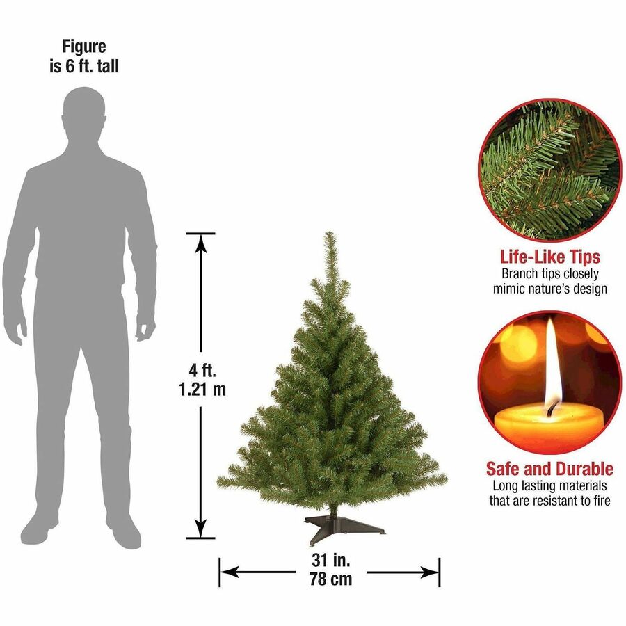 National Tree Kincaid Spruce Christmas Tree, 4 Ft, Green, 1 Each