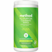 Method All-purpose Cleaning Wipes, Lime + Seasalt Scent, Green, 70 Wipes per Tub, 1 Tub