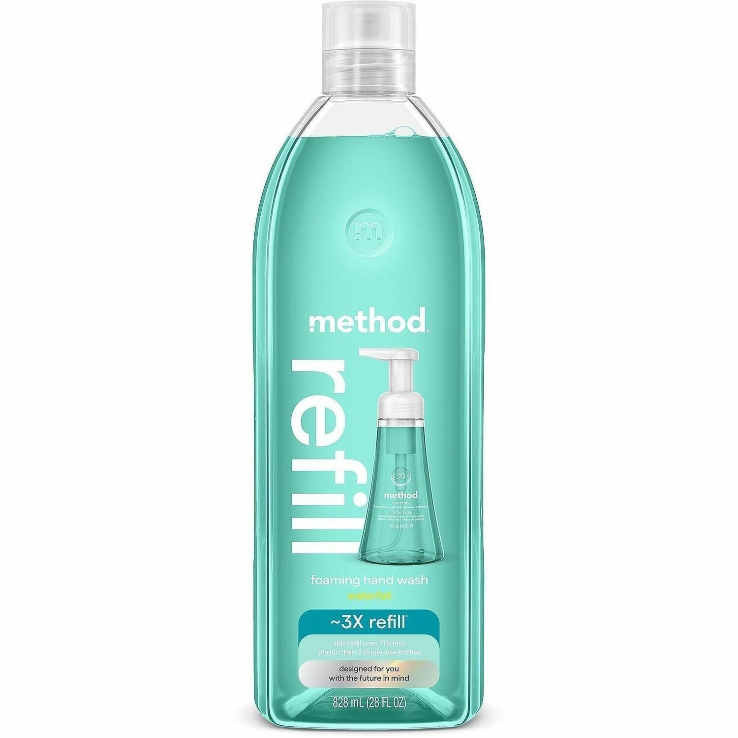 Method Waterfall Foaming Hand Wash Refill, Waterfall Scent, 28 fl oz, Blue, Cruelty-free, Paraben-free, Phthalate-free, 1 Each