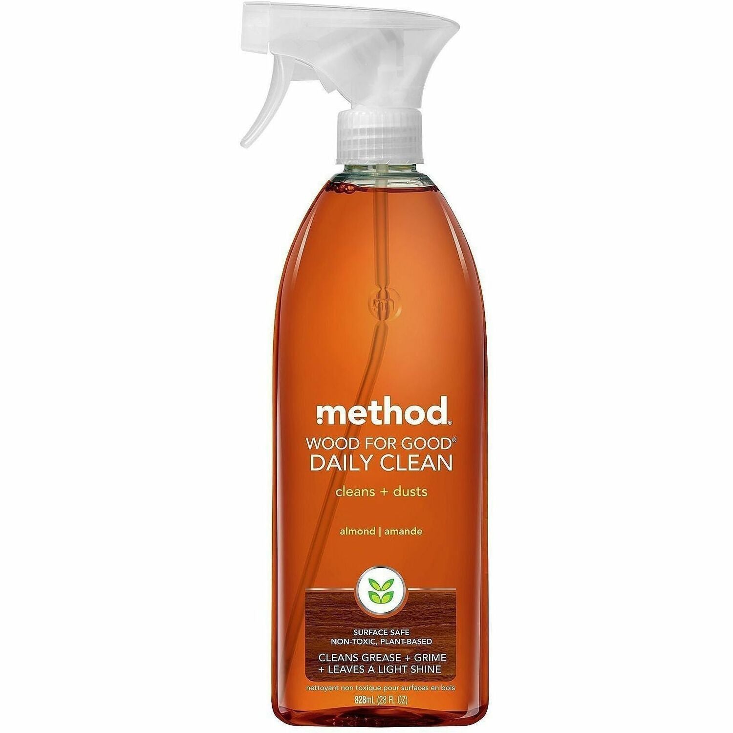 Method Daily Wood Cleaner, Almond Scent, Multi Surface Spray, 28 fl oz, Clear, 1 Each